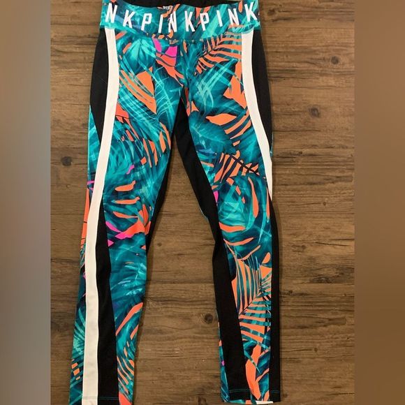 PINK VS TROPICAL FERN PRINT ULTIMATE LEGGINGS - Picture 8 of 10